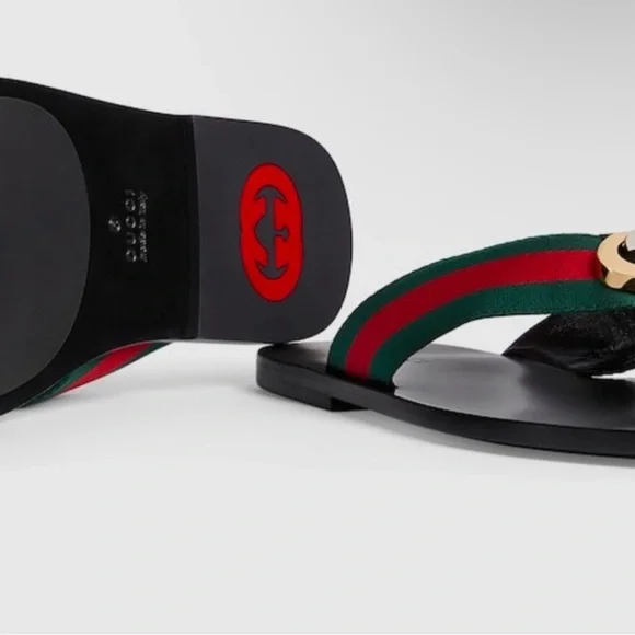 Brand New Men’s Gucci Thongs Slide Sandals. Leather Insoles and Bottoms Size 14 - Picture 11 of 11